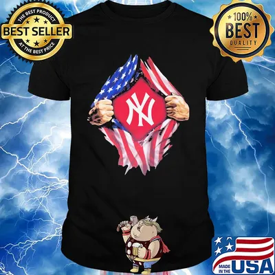 Blood insides new york yankees american flag independence day shirt