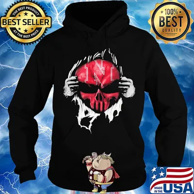 Blood insides skull nebraska cornhuskers s Hoodie