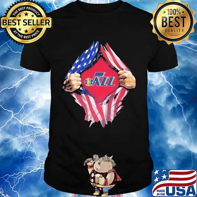 Blood insides utah jazz american flag independence day shirt