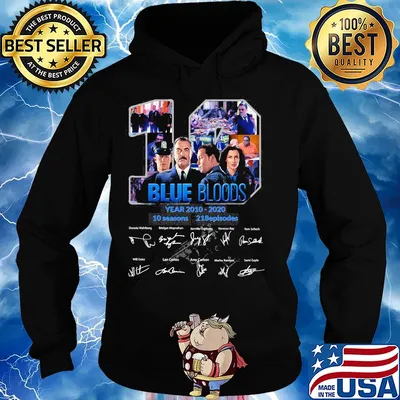 Blue bloods 10 year 2010 2020 10 seasons 218 episodes signatures s Hoodie