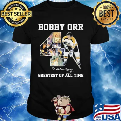 Bobby Orr 4 greatest of all time signature shirt