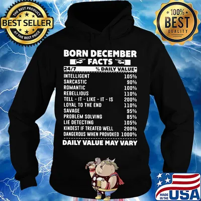 Born December facts daily value intelligent s Hoodie
