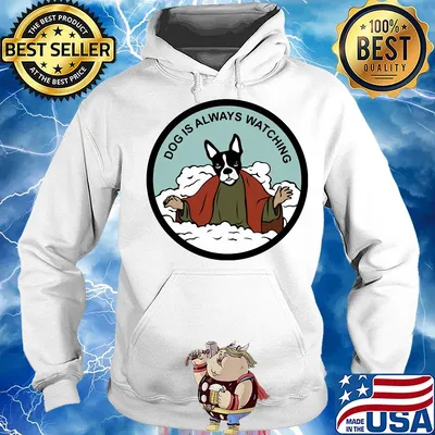 Boston Terrier dog is always watching s Hoodie