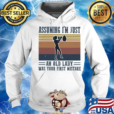 Boxing assuming I'm just an old lady was your first mistake vintage s Hoodie