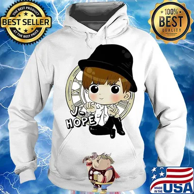Bts bangtan boy same cartoon j-hope v rap monster s Hoodie