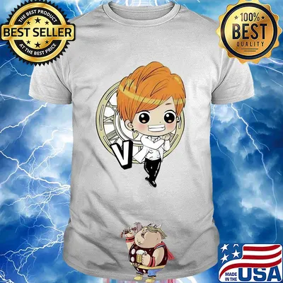 Bts bangtan boy same cartoon v rap monster shirt