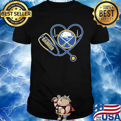 Buffalo sabres hockey stethoscope heart shirt