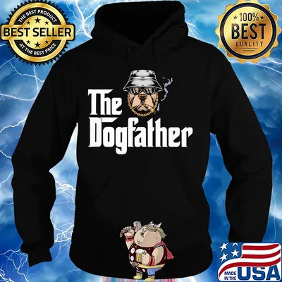 Bulldog smoking the dogfather s Hoodie