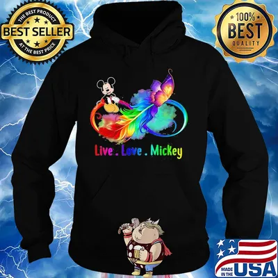 Butterfly live love mickey s Hoodie