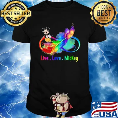 Butterfly live love mickey shirt