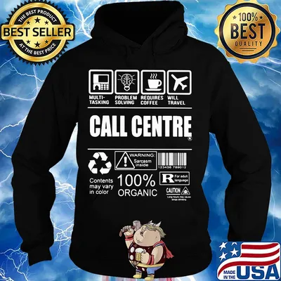 Call centre 100 percent organic contents may vary in color s Hoodie