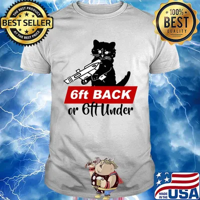 Cat black 6ft back or 6ft under shirt