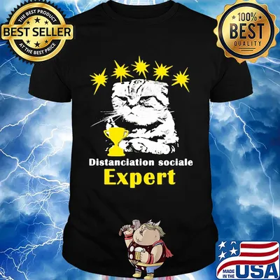 Cat distanciation sociale expert cup shirt