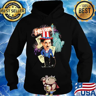 Charlie chaplin freedom american firework independence day s Hoodie