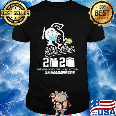 Chicago white sox baseball 2020 the year when the shit got real quarantined toilet paper mask covid-19 shirt