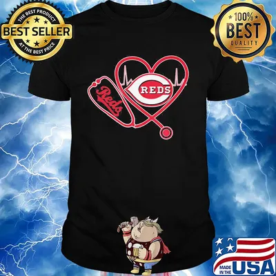 Cincinnati reds stethoscope heart shirt