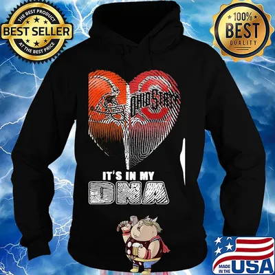 Cleveland browns and cleveland indians heart it's in my dna s Hoodie
