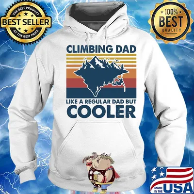 Climbing dad like a regular dad but cooler vintage s Hoodie