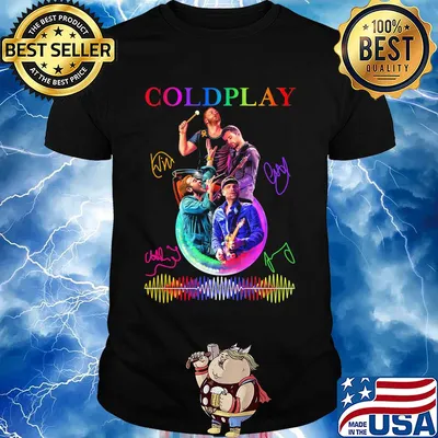 Coldplay band music signatures shirt