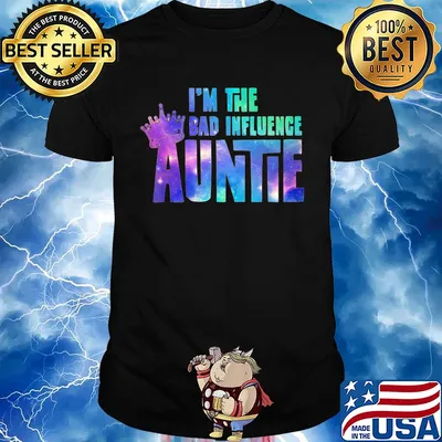 Crown in the bad influence auntie shirt