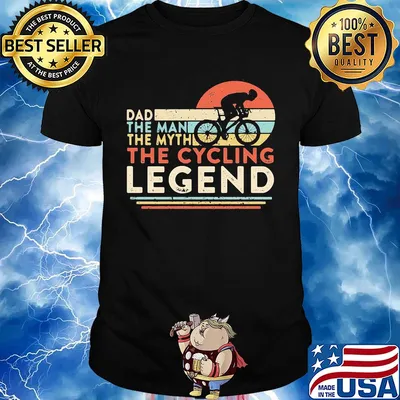 Dad the man the myth the cycling legend vintage shirt