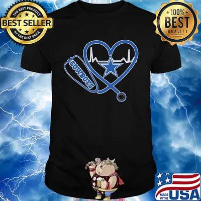 Dallas cowboys stethoscope heart shirt