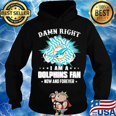 Damn right I am a miami dolphins fan now and forever stars s Hoodie