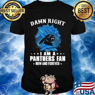 Damn right I am a panthers fan now and forever shirt