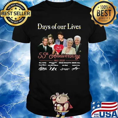 Days of our lives 55th anniversary 1965 2020 signatures shirt