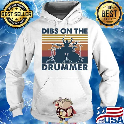 Dibs on the drummer vintage s Hoodie