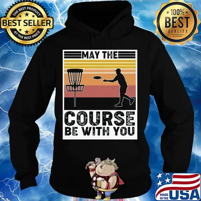 Disc golf way the course be with you vintage s Hoodie