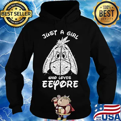 Disney just a girl who loves eeyore donkey diamond s Hoodie