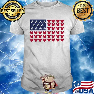 Disney mickey mouse American flag independence day shirt