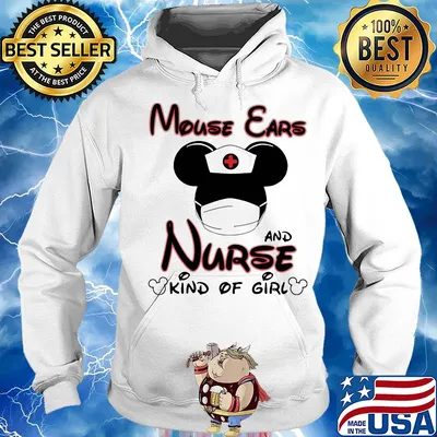 Disney mickey mouse ears and nurse kind of girl mask s Hoodie