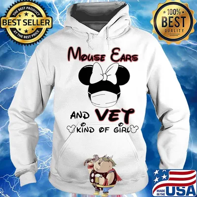 Disney mickey mouse ears and vet kind of girl mask s Hoodie