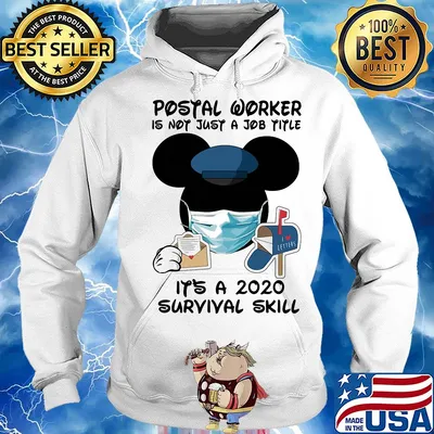 Disney mickey mouse postal worker is not just a job title it’s a 2020 survival skill mask covid-19 s Hoodie