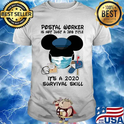 Disney mickey mouse postal worker is not just a job title it’s a 2020 survival skill mask covid-19 shirt