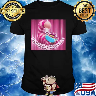 Disney smile alice in wonderland cat wear mask quarantined 2020 shirt