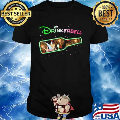 Disney tinkerbell drinkerbell american flag firework independence day shirt