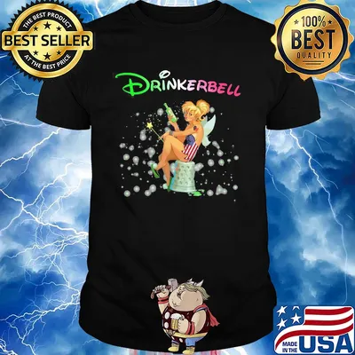 Disney tinkerbell drinkerbell american flag independence day shirt