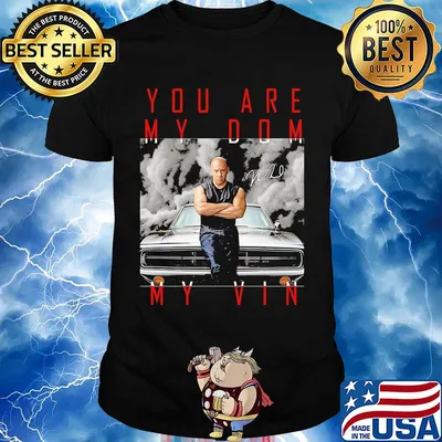 Dominic toretto you are my dom my vin car signature shirt