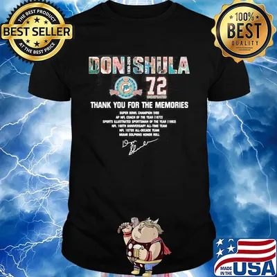 Don shula 1930 2020 72 undefeated thank you for the memories signature shirt