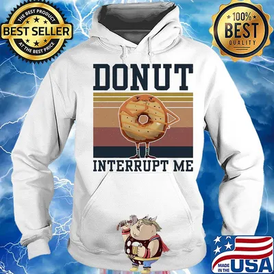 Donut interrupt me vintage s Hoodie