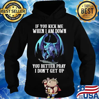 Dragon if you kick me when I am down you better pray I don't get up s Hoodie