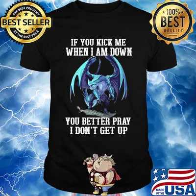 Dragon if you kick me when I am down you better pray I don't get up shirt