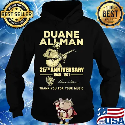 Duane allman 25th anniversary 1946 1971 thank you for your music signatures s Hoodie