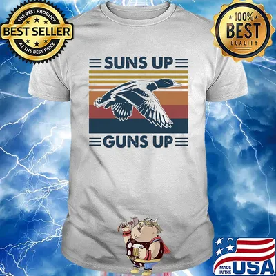 Duck suns up guns up vintage shirt
