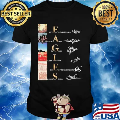 Eagles band players signatures shirt