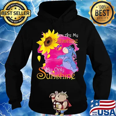 Eeyore butterfly sunflower you are my sunshine my only sunshine s Hoodie
