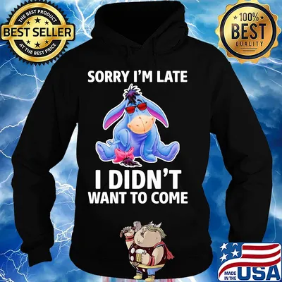 Eeyore donkey sorry i’m late i didn’t want to come s Hoodie